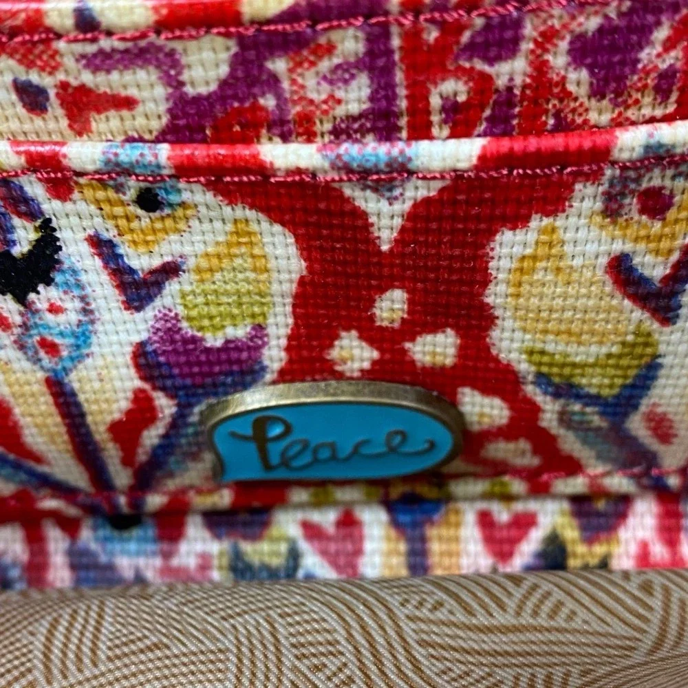 Sakroots Artist Circle Crossbody Wallet Multi Color Ikat Geometric Canvas Bag
